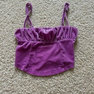 Urban Outfitters Purple Ruched Crop Camisole